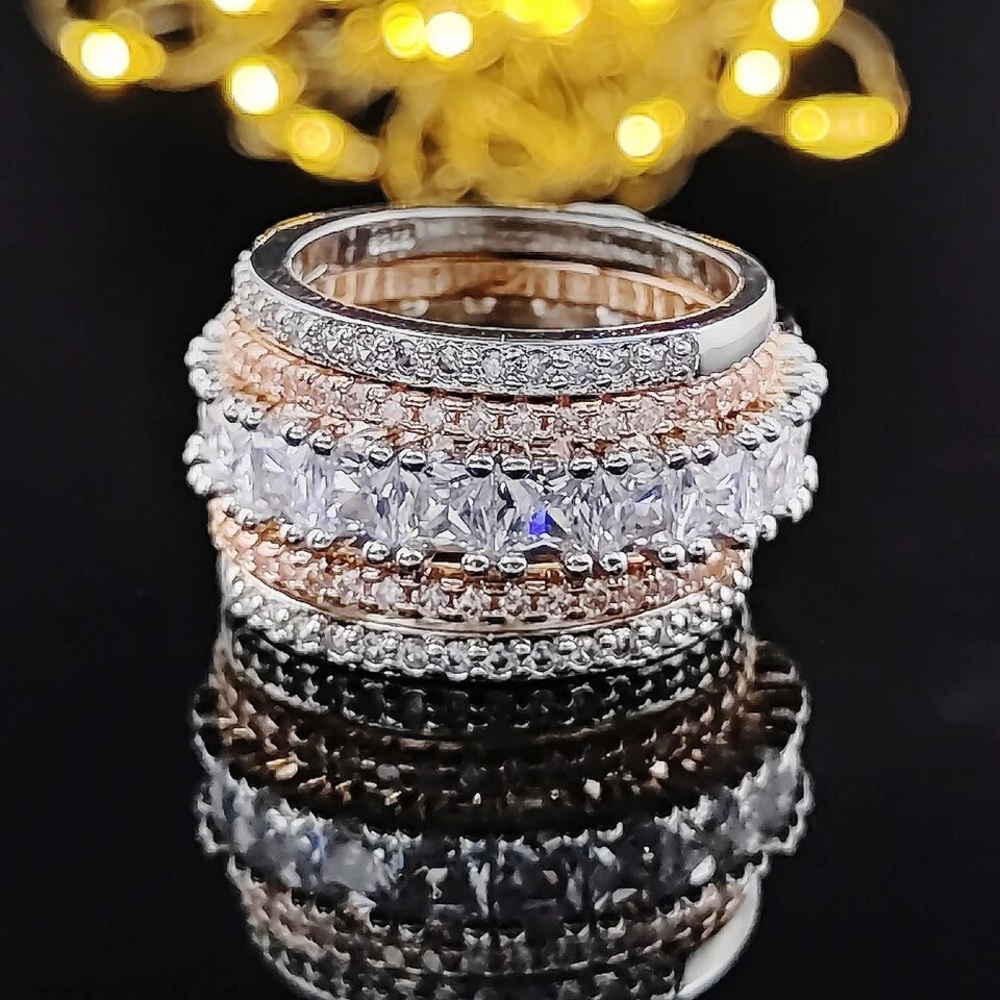 All In Luxurious Silver&Rose Gold Jewelry Set - Picture 5 of 5